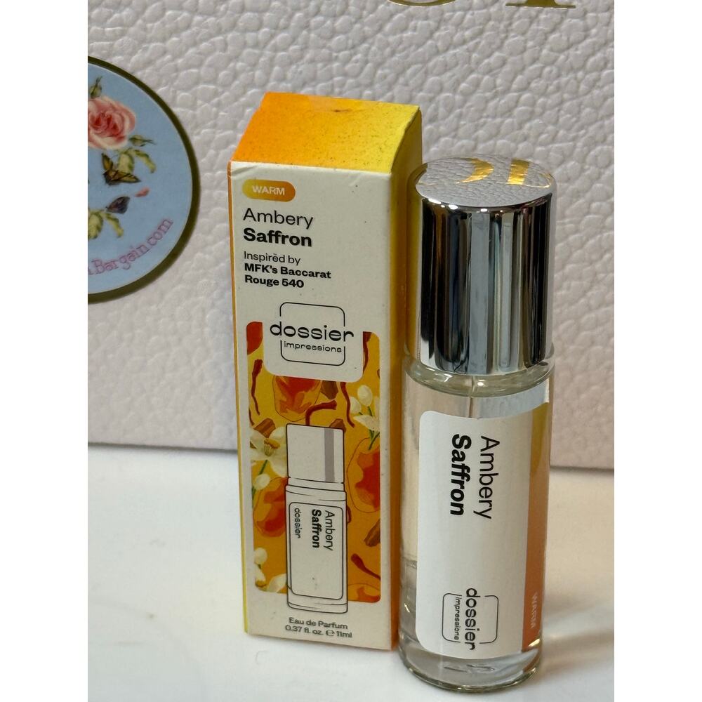 Dossier Body Perfume - Ambery Saffron - 11mL - NEW in Box